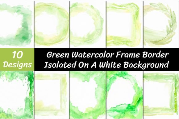 Download Green Watercolor Frame Border Background - Watercolor frame border Collection