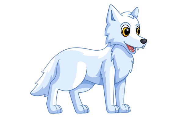 Download Polar Wolf. Cartoon Arctic Animal. Funny - Arctic animal Collection