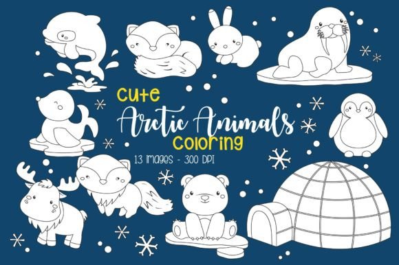 Download Arctic Animal Clipart Coloring - Arctic animal Collection