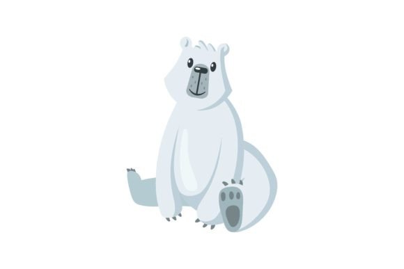 Download Polar Bear. White Arctic Animal Sitting - Arctic animal Collection