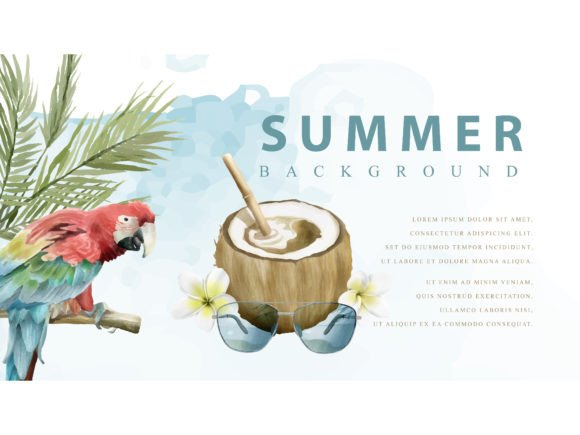 Download Tropical Background Floral Watercolor - Tropical background Collection